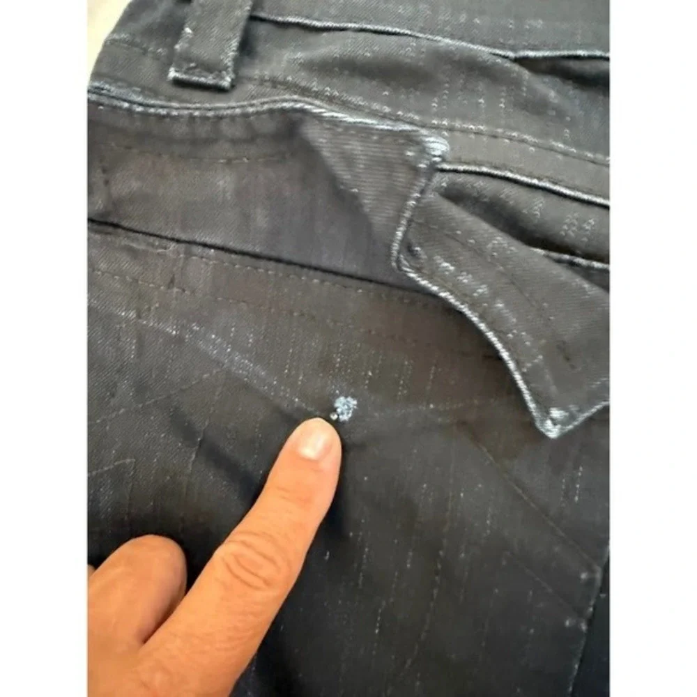 True Religion Ricky Mens‎ Jeans Black Wash Straight Leg Denim Pants 36X31.